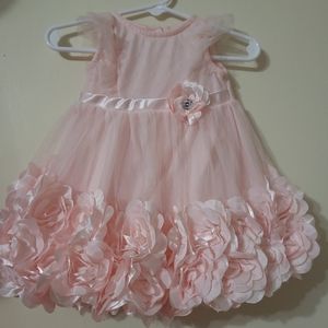 Nannette Baby pink dress size 6-9 M